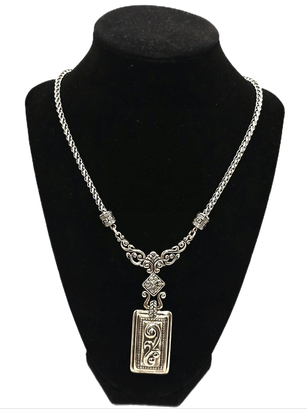Vintage Brighton Silver Toned Pendant Necklace